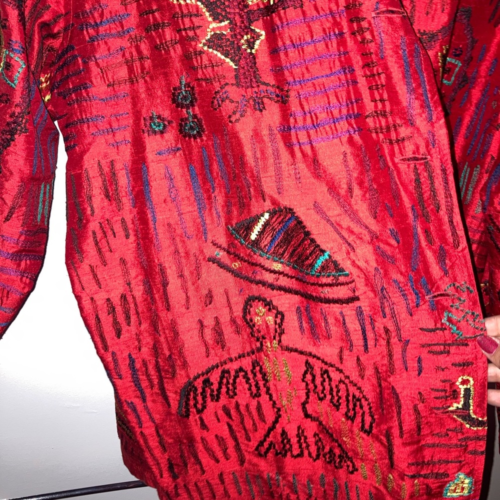 Vintage Chicos, design, silk, and embroidered blazer - Picture 9 of 10